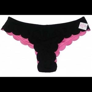 VS/Pink Cheeky Scalloped Bathing Suit Bottoms